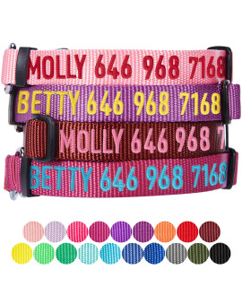 Blueberry Pet Essentials Personalized Martingale Safety Training Dog Collar, Baby Pink, Medium, Adjustable Customized Id Collars For Dogs Embroidered With Pet Name & Phone Number