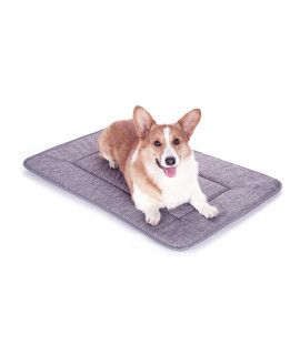 QIAOQI Dog Bed Kennel Pad crate Mat Washable Orthopedic Antislip Beds Dense Memory Foam cushion Padding Bolster Perfect Sleep Bedding Pads for carrier cage