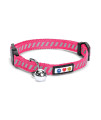 Pawtitas Traffic Reflective Cat Collar With Safety Buckle And Removable Bell Cat Collar Kitten Collar Pink Cat Collar