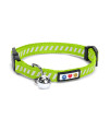 Pawtitas Traffic Reflective Cat Collar With Safety Buckle And Removable Bell Cat Collar Kitten Collar Green Cat Collar