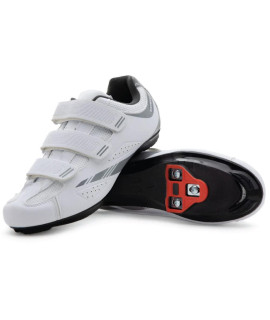 Tommaso Pista 100 Indoor cycling Shoes For Women: Peloton Bike compatbile With Pre-Installed Look Delta cleats - Perfect for Spin Bike Road Bike Use - Peleton Shoes Indoor Bike Shoe - White Delta 40