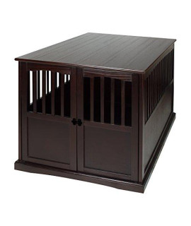 Casual Home Wooden Extra Large Pet Crate, End Table, Espresso