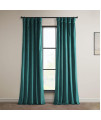 HPD Half Price Drapes Heritage Plush Velvet curtains for Bedroom Living Room 50 X 96, VPYc-179921-96 (1 Panel) Deep Sea Teal