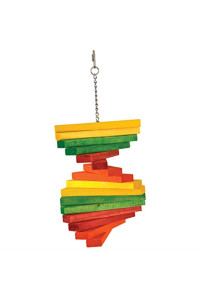 Happy Beaks Toy colored Wooden Blocks Spiral