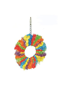 Happy Beaks Toy Rainbow Sisal Ring (Medium)