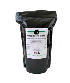 Hormone and calming Supplement for Horses All Natural Pure Raspberry and Peppermint Leaf Herbal Blend 14 oz.