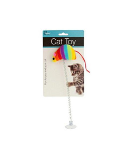 Tinys Mouse Spring Cat Toy With Suction Cup - Pack Of 36