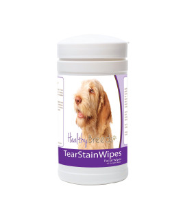 Healthy Breeds Spinoni Italiani Tear Stain Wipes - Fragrance-Free Facial Wipes for Dogs - gentle Enough for Daily Use - 70 count