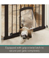North States MyPet 38 Wide Petgate Passage: Choose Between 36 or 42 Tall. Secure Gate with Small Lockable Pet Door. Pressure Mount. Fits 29.8 - 38 Wide (Bronze)