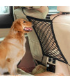 Autown Dog Car Barrier, Dog Net For Car Between Seats, Pet Net Barrier Front Seat, Car Mesh Barrier Back Seat, Universal Stretchy Car Seat Storage Mesh Net
