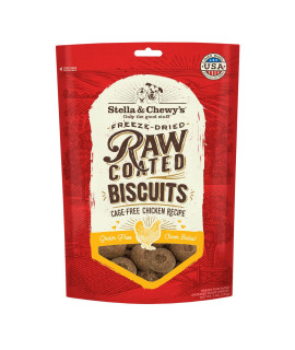 Stella & Chewy? Freeze-Dried Raw Coated Dog Biscuits - Cage-Free Chicken Recipe - Protein Rich, Grain Free Dog & Puppy Treat - Great Snack for Training & Rewarding - 9 oz Bag