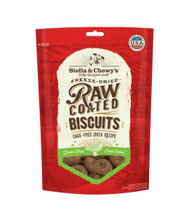 Stella & Chewy? Freeze-Dried Raw Coated Dog Biscuits - Cage-Free Duck Recipe - Protein Rich, Grain Free Dog & Puppy Treat - Great Snack for Training & Rewarding - 9 oz Bag