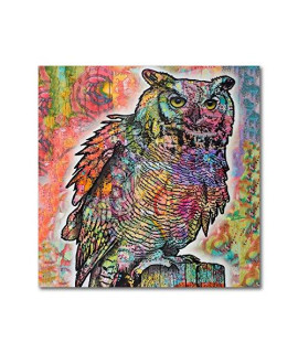 Owl Perch by Dean Russo Metal Art 16x16-Inch