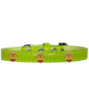 Mirage Pet Products chickadee Widget croc Dog collar Lime green Size 12