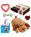 Original Snuggle Puppy Starter Kit With Snuggle Puppy Included. Starter Kit For Anxiety Relief And Calming Aid. Biscuit Coloured Puppy Included And Neutral Toy.