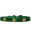Mirage Pet Products chickadee Widget croc Dog collar Emerald green Size 12