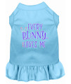 Mirage Pet Products Every Bunny Loves me Screen Print Dog Dress Baby Blue XXXL (20)