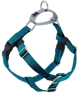 2 Hounds Design Freedom No Pull Dog Harness Adjustable gentle comfortable control for Easy Dog Walking for Small Medium and Large Dogs Made in USA Leash Not Included 58 XS Teal