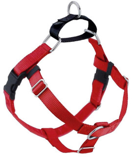 2 Hounds Design Freedom No Pull Dog Harness Adjustable gentle comfortable control for Easy Dog Walking for Small Medium and Large Dogs Made in USA Leash Not Included 58 XS Red