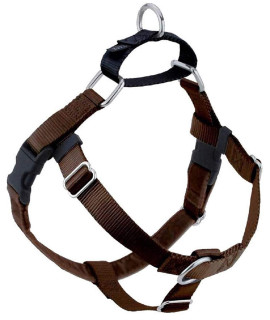 2 Hounds Design Freedom No Pull Dog Harness Adjustable gentle comfortable control for Easy Dog Walking for Small Medium and Large Dogs Made in USA Leash Not Included 58 SM Brown