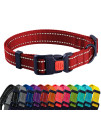 collarDirect Reflective Dog collar for a Small, Medium, Large Dog or Puppy with a Quick Release Buckle - Boy and girl - Nylon Suitable for Swimming (12-16 Inch, Red)