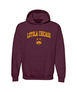 Ugp Campus Apparel Ah03 - Loyola Chicago Ramblers Arch Logo Hoodie - 2X-Large - Maroon