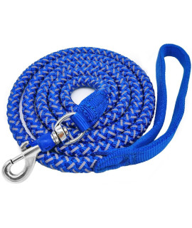 Mycicy Reflective Dog Leash 3ft 4ft 6ft 10ft, Heavy Duty Dog Leash Nylon Braided Strong Rope Dog Lead for Small Medium Large Dogs Walking Leash (Blue 6ft)