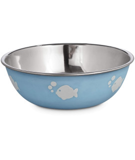 Harmony Blue Stainless Steel Cat Bowl, 1 Cup