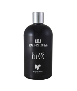 Dogphora Detox Diva Natural Oatmeal Dog conditioner - cleans & Deodorizes Skin and coat for Dogs, Best for Allergies & Sensitive Itchy Skin - Detangle and Deshedding Formula, Made in USA, 16 OZ