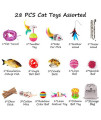 MIBOTE 28Pcs Cat Toys Kitten Toys Assorted, Cat Tunnel Catnip Fish Feather Teaser Wand Fish Fluffy Mouse Mice Balls and Bells Toys for Cat Puppy Kitty