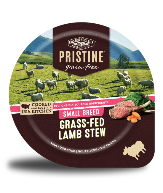 castor & Pollux Pristine grain Free Small Breed grass-Fed Lamb Stew canned Dog Food (12) 3.5oz cans