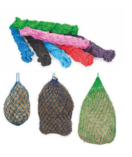 Shires Heavy Duty Hay net 40 with 2 Mesh Holes Purple Horse Haylage Feeder 4 Pack