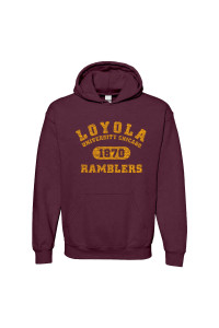Ugp Campus Apparel Ah20 - Loyola University Chicago Ramblers Athletic Arch Hoodie - X-Large - Maroon