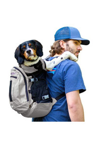 K9 Sport Sack | Dog Carrier Adjustable Backpack (Medium, Plus 2 - Light Grey)