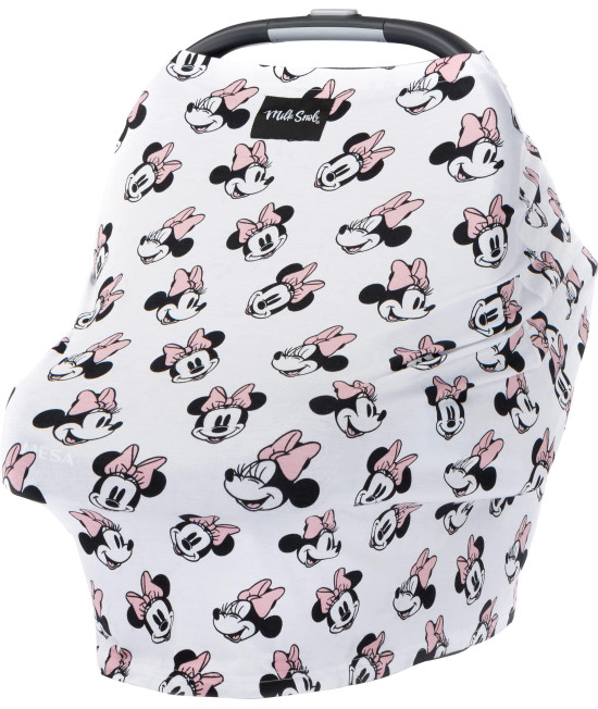 Milk Snob Original Disney 5-in-1 cover, Minnie Mouse, Added Privacy for Breastfeeding, Baby car Seat, carrier, Stroller, High chair, Shopping cart, Lounger canopy - Newborn Essentials, Nursing Top