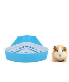Pet Small Rat Toilet, Square Potty Trainer corner Litter Bedding Box Pet Pan for Small AnimalRabbitguinea PiggalesaurFerret (Triangle)