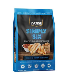 Evolve Simply Six Chicken and Brown Rice Recipe Dog Food, 12lb