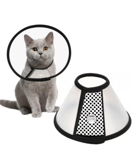 Depets Adjustable Recovery Pet Cone E-Collar For Cats Puppy Rabbit, Plastic Elizabeth Protective Collar Wound Healing Practical Neck Cover, Medium Size 5