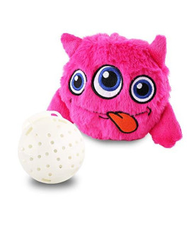 Petbobi Upgrade Interactive Dog Toy Bouncing Giggle Ball Sounds Monster Plush Puppy Toy Squeaky Shaking Vibrating Automatic Moving Excise Dog Safe Electronic Motorized for Pets, Pink