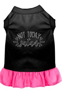 Mirage Pet Products Not Today Satan Screen Print Dog Dress Black with Bright Pink XXXL (20)
