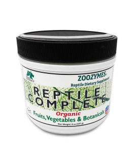 Zoozymes Reptile Organic Complete Mix of 22 Fruit and Vegetable Organic Powders for Diet and Added Nutrient Value