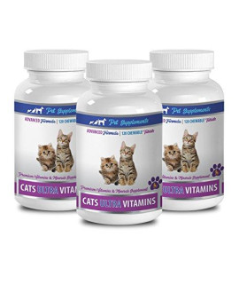 cat Joint Supplements - cats Ultra Vitamins - Premium Vitamins and Minerals - cHEWABLE - Vitamin e for cats - 3 Bottle (360 chews)