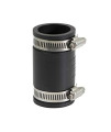 Supply giant 6I45 Flexible Pvc coupling with Stainless Steel clamps, 1-14, Black