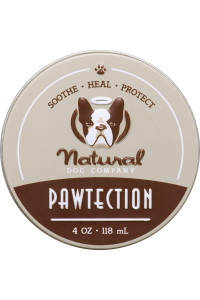 Natural Dog Company Pawtection Dog Paw Balm Tin, Protects Paws From Hot Surfaces, Sand, Salt, Snow, Organic, All Natural Ingredients (4 Oz Tin)