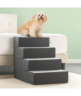 Zinus Easy Pet Stairs/Pet Ramp/Pet Ladder, X-large, Grey