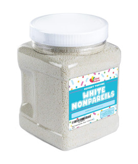 White Nonpareils Sprinkles - Spring Sprinkle - Nonpareil in Resealable container - Easter Non Pareils - Sprinkle for cake Decorating, cupcakes, Baking - 18 LB Bulk candy