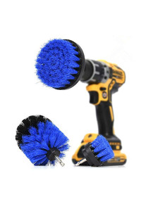 ORIgINAL Drill Brush 360 Attachments 3 pack kit -Blue All purpose cleaner Scrubbing Brushes for Bathroom surface, grout, Tile, Tub, Shower, Kitchen, Auto,Boat Fiberglass