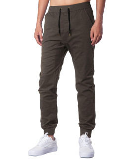 Italy Morn Khaki Joggers Pants With Pockets For Men (Charcoal, Medium)