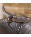 Christopher Knight Home Lancaster Outdoor Aluminum Top Bird Bath with Iron Base, Bronze