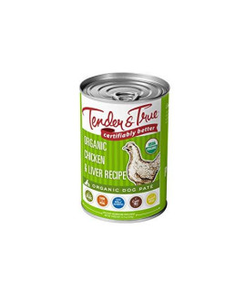 Tender And True Pet Food, Dog Food Chicken Liver Organic, 12.5 Ounce (Pack of 12)